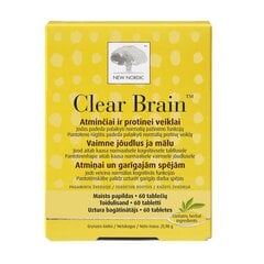 Uztura bagātinātājs New Nordic Clear Brain, 60tabletes cena un informācija | Vitamīni, preparāti, uztura bagātinātāji labsajūtai | 220.lv