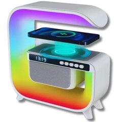 Беспроводная аудиоколонка с подсветкой RGB, беспроводное зарядное устройство, PrimePick, белый цена и информация | Зарядные устройства для телефонов | 220.lv