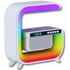 Беспроводная аудиоколонка с подсветкой RGB, беспроводное зарядное устройство, PrimePick, белый цена и информация | Зарядные устройства для телефонов | 220.lv