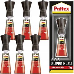 Pattex S.O.S. Super līme standarta 1g x6 cena un informācija | Līmes | 220.lv