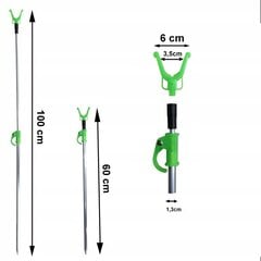 Опора для рыбалки, алюминий, удилища диаметром 60/100 см. цена и информация | Удочки, подставки и держатели | 220.lv