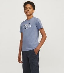 Jack & Jones bērnu T-krekls 12263089*02, zils/flint 5715610365061 cena un informācija | T-krekli sievietēm | 220.lv