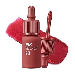 Peripera New Ink The Velvet 4 g Nr. 03 Tikai sarkans - samtainais lūpu tonis cena un informācija | Lūpu krāsas, balzāmi, spīdumi, vazelīns | 220.lv