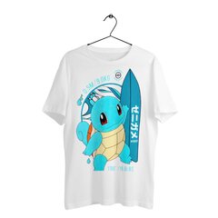 Pokemon Squirtle T-krekls - Surfing Hit, Unisex T-krekls faniem S cena un informācija | Vīriešu T-krekli | 220.lv