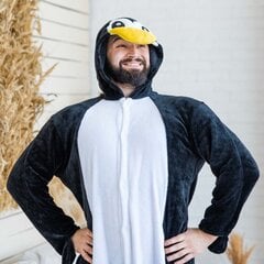 Pidžama Onesie Kigurumi Kostīms Pārģērbšanās pingvīns S: 145 - 155cm cena un informācija | Naktskrekli, pidžamas | 220.lv