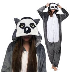 Onesie Kigurumi pidžama Lemur Pārģērbšanās kostīms S: 145 - 155cm cena un informācija | Naktskrekli, pidžamas | 220.lv