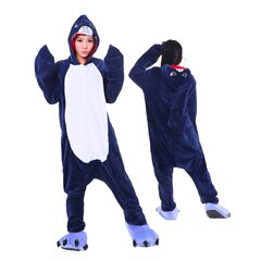 Onesie Кигуруми Пижамы Синий Акула Костюм L: 165-175 см цена и информация | Женские пижамы, ночнушки | 220.lv