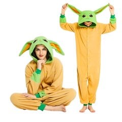 Onesie Кигуруми Пижамы Звездные войны Детские Йода Grogu Костюм S: 145 - 155 см цена и информация | Женские пижамы, ночнушки | 220.lv