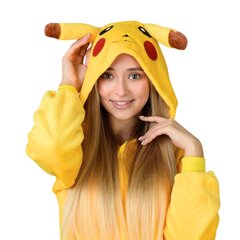 Onesie Kigurumi pidžama Pokemon Pikachu maskēšanās kostīms S: 145-155cm cena un informācija | Naktskrekli, pidžamas | 220.lv