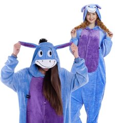 Pidžama Onesie Kigurumi Kostīms Pārģērbšanās ēzeļa Eyore S: 145-155cm cena un informācija | Naktskrekli, pidžamas | 220.lv