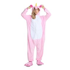 Pidžama Onesie Kigurumi Pārģērbšanās kostīms Rozā vienradzis S: 145-155cm cena un informācija | Naktskrekli, pidžamas | 220.lv