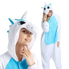 Onesie Kigurumi Pidžama Maskurošanās kostīms Balts vienradzis S: 145-155cm cena un informācija | Naktskrekli, pidžamas | 220.lv