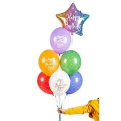 Balonu komplekts "Happy Birthday To You" krāsains 30cm 6 gab cena un informācija | Baloni | 220.lv