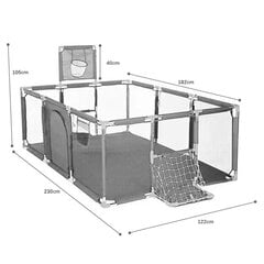 Rotaļu laukums 235 x 129 cm - bērnu rotaļu laukums, sausais baseins Omimar cena un informācija | Manēžas | 220.lv