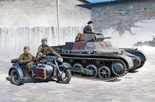 Līmējošais modelis Academy 13556 German Panzer I Ausf.B & Motorcycle 1/35 cena un informācija | Līmējamie modeļi | 220.lv