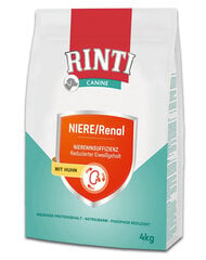 Rinti Canine Kidney/Renal ar vistu, 4 kg cena un informācija | Sausā barība suņiem | 220.lv