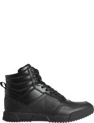 CALVIN KLEIN vīriešu melni ikdienas apavi HIGH TOP LACE UP LTH MIX cena un informācija | Vīriešu kurpes, zābaki | 220.lv