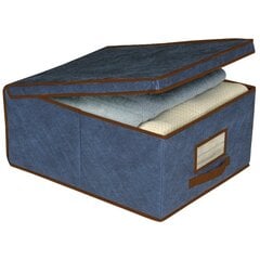 Kaste auduma 48x36x19cm Blue cena un informācija | Veļas grozi un mantu uzglabāšanas kastes | 220.lv