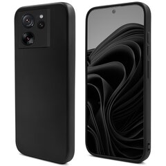 Силиконовый чехол Xiaomi 13T, Xiaomi 13T Pro с подкладкой из микрофибры, Moozy Lifestyle, Черный цена и информация | Чехлы для телефонов | 220.lv