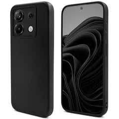 Moozy Lifestyle Xiaomi Redmi Note 13 Pro 5G, Xiaomi Poco X6 silikona vāciņš ar mikrošķiedras oderi, Melns cena un informācija | Telefonu vāciņi, maciņi | 220.lv