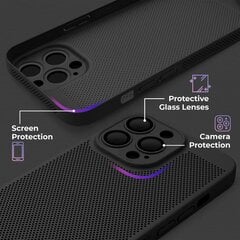 Moozy iPhone 15 Pro Max vāciņš ar ventilējošu dizainu VentiGuard Case, Melns cena un informācija | Telefonu vāciņi, maciņi | 220.lv