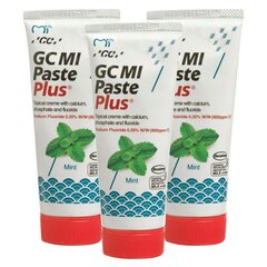 GC Mi Paste Plus Recaldent zobu krēms ar fluoru, Piparmētra garša, 35 ml (3 gab.) cena un informācija | Zobu pastas, birstes | 220.lv