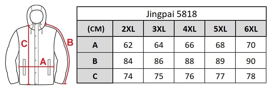 Virsjaka vīriešiem Jingpai 5818, melna цена и информация | Vīriešu virsjakas | 220.lv