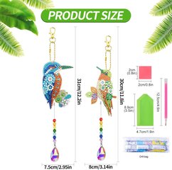 Jodsen брелки с алмазной живописью 5D DIY, 2 шт. цена и информация | Алмазная мозаика | 220.lv