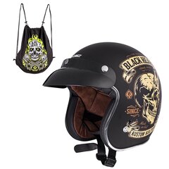 Moto ķivere W-TEC V541 Black Heart — Skull Horn black S cena un informācija | Moto ķiveres | 220.lv