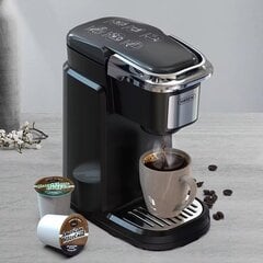 Кофемашина с фильтром, кофеварка для капсул K-Cup и молотого кофе, чайник, диспенсер для горячей воды, кофеварка на одну порцию. цена и информация | Кофемашины | 220.lv