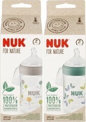 Pudele Nuk Nature Sense, 0 mēn+, 260 ml cena un informācija | Bērnu pudelītes un to aksesuāri | 220.lv