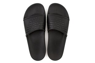 Emporio Armani pludmales apģērbs unisex slip-on flip-flops melns cena un informācija | Vīriešu iešļūcenes, čības, sandales | 220.lv