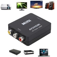 iLike HD6 Мини Цифро-аналоговый конвертер HDMI входа в 3RCA выход Мини USB-питание Черный (OEM) цена и информация | Адаптеры и USB разветвители | 220.lv