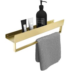 Vannas istabas plaukts SF01 45cm gold brush cena un informācija | Vannas istabas aksesuāri | 220.lv