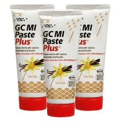 GC Mi Paste Plus Recaldent zobu krēms ar fluoru, Vaniļa garša, 35 ml (3 gab.) cena un informācija | Zobu pastas, birstes | 220.lv