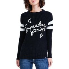 Sieviešu džemperis Superdry Paris Varsity ar logo melns цена и информация | Женские кофты | 220.lv