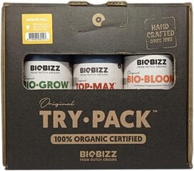 Telpaugu trīspaka BioBizz Indoor TryPack, 750ml cena un informācija | Šķidrie mēslošanas līdzekļi | 220.lv