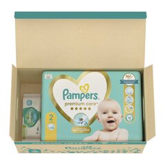 Prece ar bojājumu. Autiņbiksītes Pampers Premium Care, 2 izmērs 4–8 kg, 136 gab. + DĀVANA Harmonie Aqua 48 Salvetes zīdaiņiem cena un informācija | Preces ar bojājumiem | 220.lv