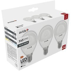 Avide LED spuldze 4W E14 3000K 3gab cena un informācija | Spuldzes | 220.lv