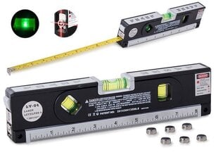 Lāzera līmeņrādis/metrs 1,5 m cena un informācija | Rokas instrumenti | 220.lv