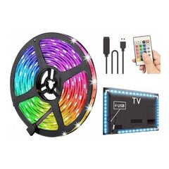 RGB LED lente ar konsoles 5m USB savienojumu cena un informācija | LED lentes | 220.lv