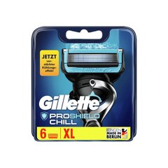 Gillette Fusion PROSHIELD CHILL ādas dzesēšanas 6 asmeņi cena un informācija | Skūšanās piederumi, kosmētika | 220.lv