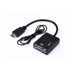 HDMI uz VGA adapteris ar AUX izeju цена и информация | Адаптеры и USB разветвители | 220.lv