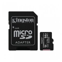 Atmiņas karte KINGSTON Canvas Select plus UHS-I 64GB, MICRO SD XC, SDCS2/64GB цена и информация | Карты памяти для мобильных телефонов | 220.lv