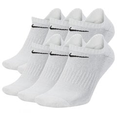 “Nike White Everyday Cushioned Socks 6 Pack SX7675-100 cena un informācija | Vīriešu zeķes | 220.lv