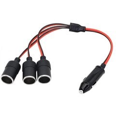 Auto ligzdas rumbas 12V, 4 papildus rozetes cena un informācija | Auto 12V el. piederumi | 220.lv