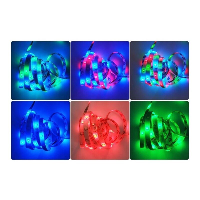 RGB LED lente ar konsoli 5M cena un informācija | Lukturi un prožektori | 220.lv