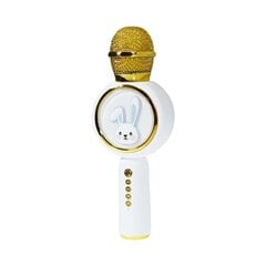 Karaoke bluetooth mikrofona zaķis - balts цена и информация | Микрофоны | 220.lv