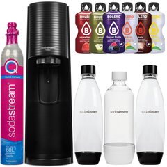 SodaStream Terra Black 2 pudeļu sūcējs + Sodastream Pet White 1 litra pudele (dek) + bolero cena un informācija | Gāzētā ūdens aparāti | 220.lv