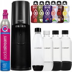 SodaStream Terra Black viena pudele + SodaStream Black pudele (dek) + 2x SodaStream White pudele (dek) + Bolero cena un informācija | Gāzētā ūdens aparāti | 220.lv